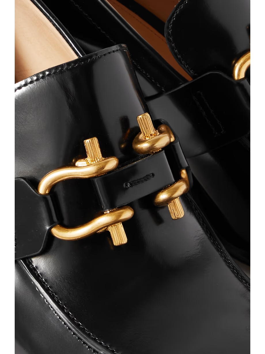 Monsieur embellished glossed-leather pumps Monsieur embellished glossed-leather pumps