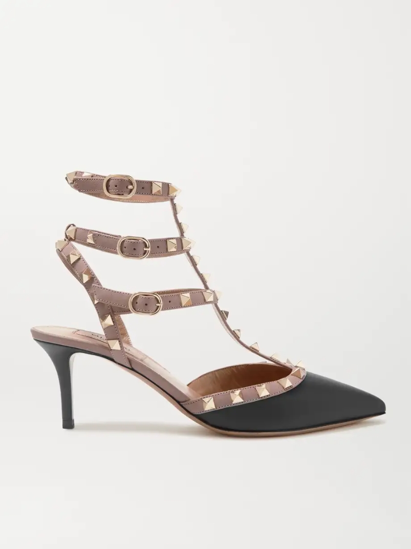 Valentino Garavani Rockstud 65 two-tone leather pumps Valentino Garavani Rockstud 65 two-tone leather pumps