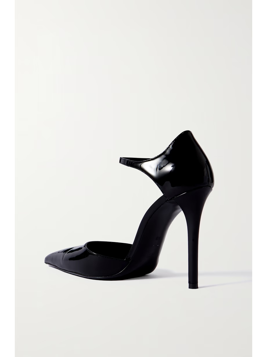 Avenue glossed-leather point-toe pumps Avenue glossed-leather point-toe pumps