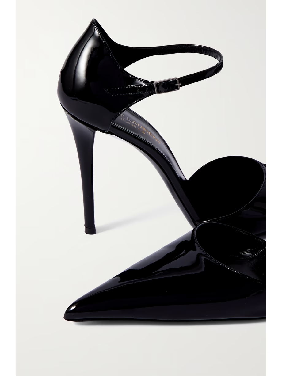 Avenue glossed-leather point-toe pumps Avenue glossed-leather point-toe pumps