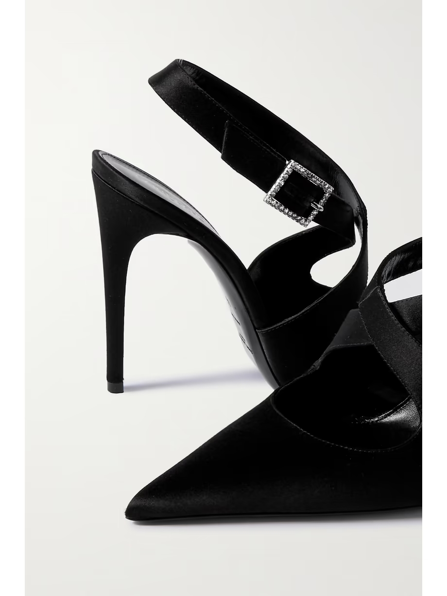 Spontini velvet and satin pumps Spontini velvet and satin pumps