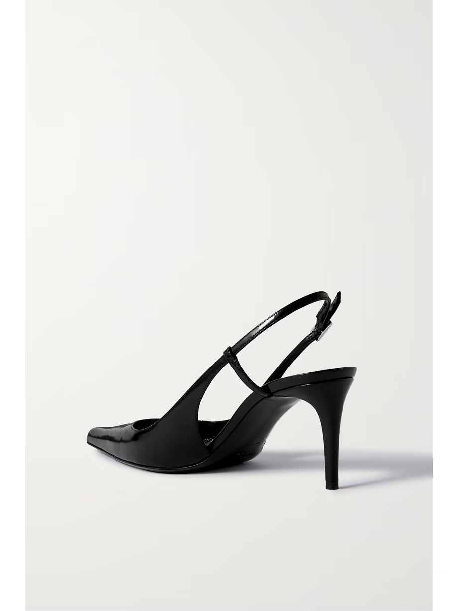 Vendome patent-leather slingback pumps Vendome patent-leather slingback pumps