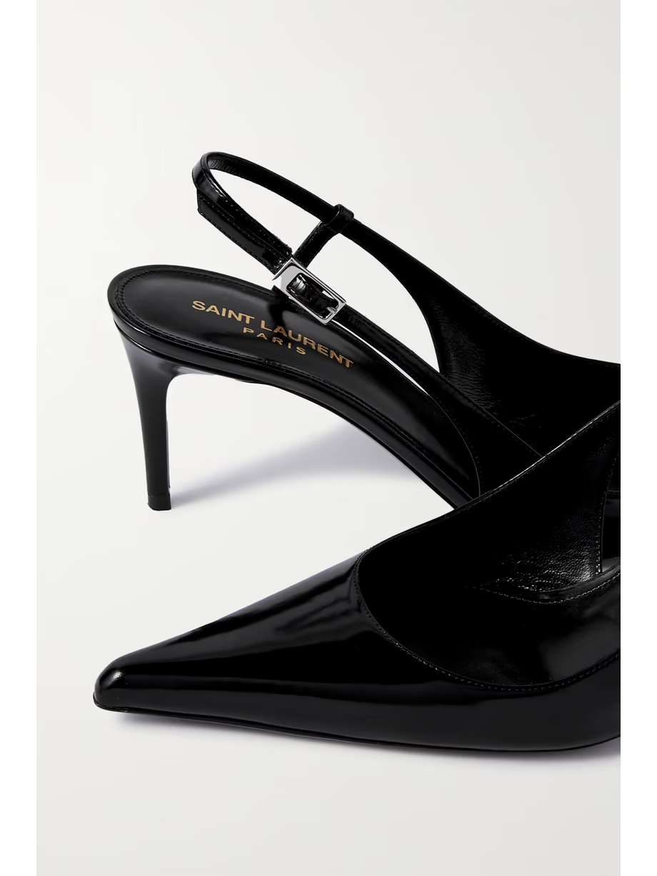Vendome patent-leather slingback pumps Vendome patent-leather slingback pumps