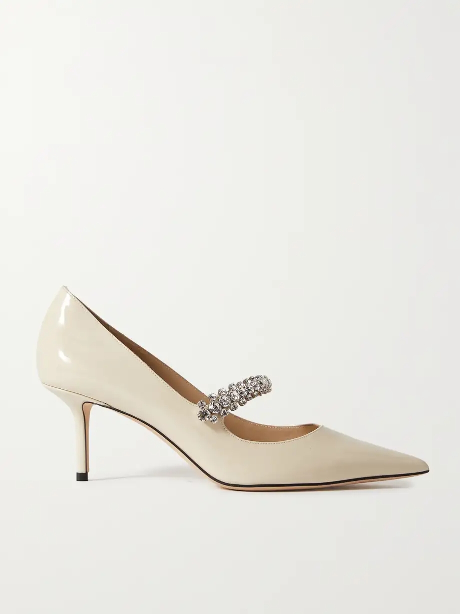 Bing 65mm crystal-embellished patent-leather pumps Bing 65mm crystal-embellished patent-leather pumps