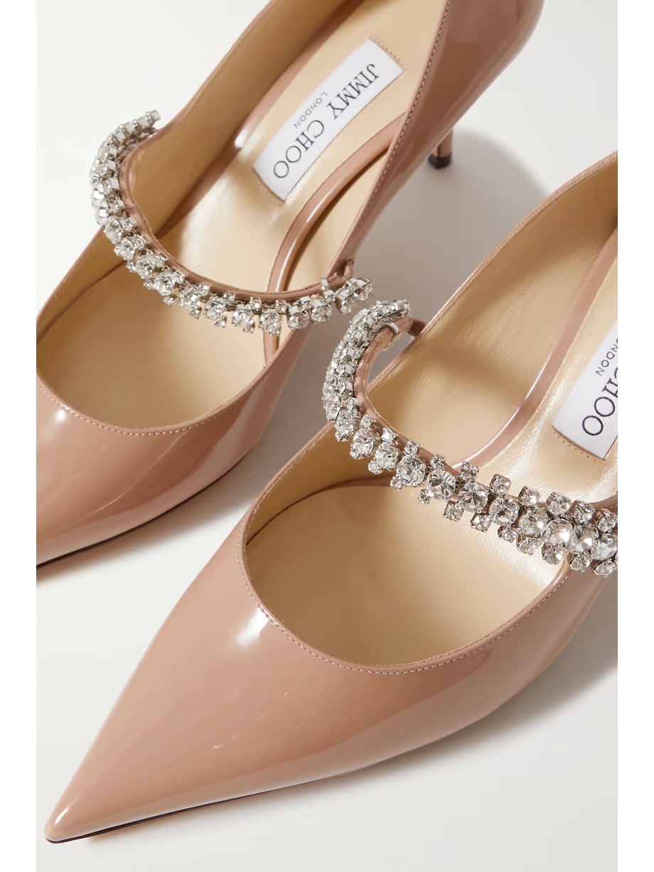 Bing 65 crystal-embellished patent-leather pumps Bing 65 crystal-embellished patent-leather pumps