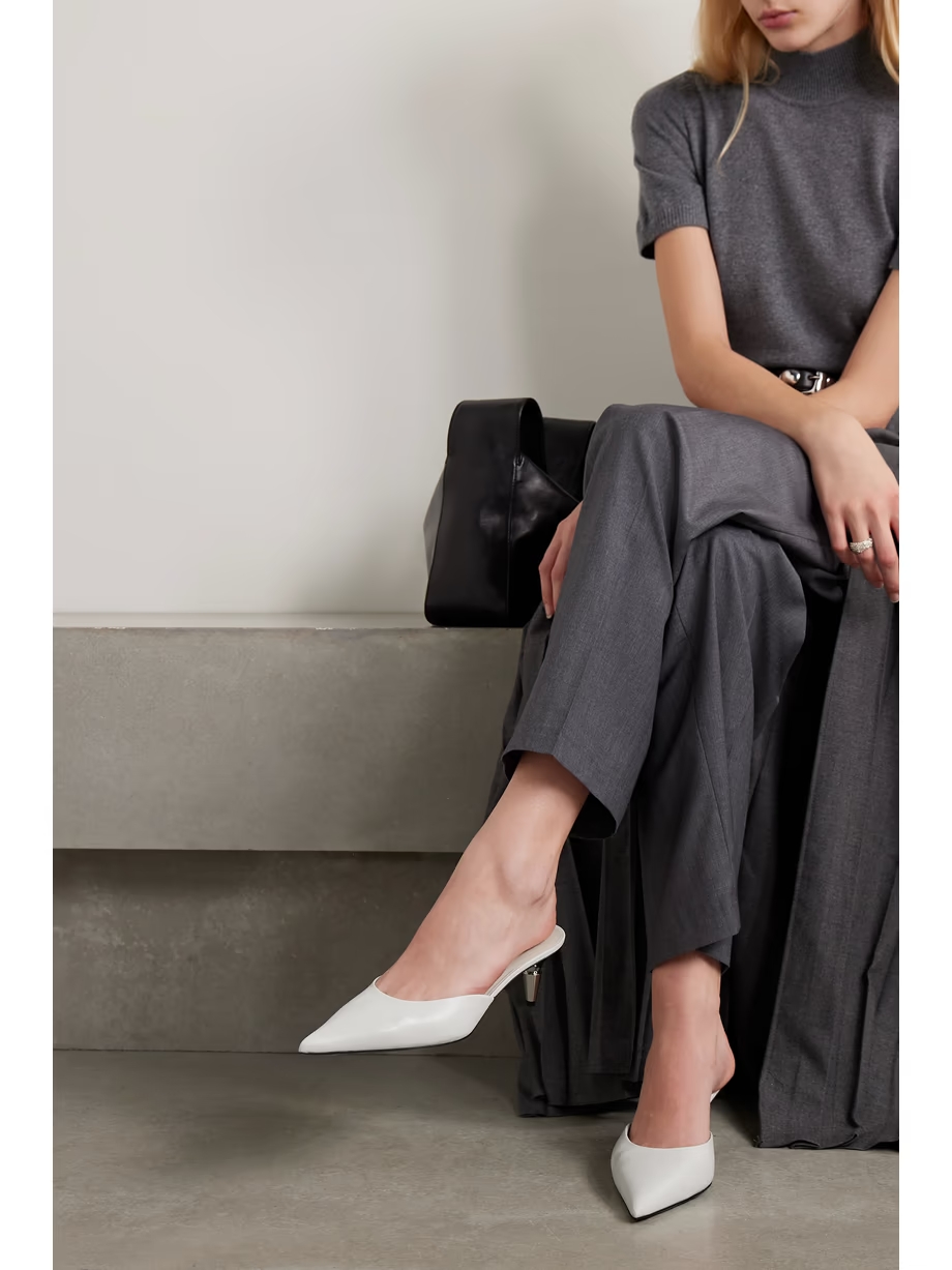 Spike leather mules Spike leather mules