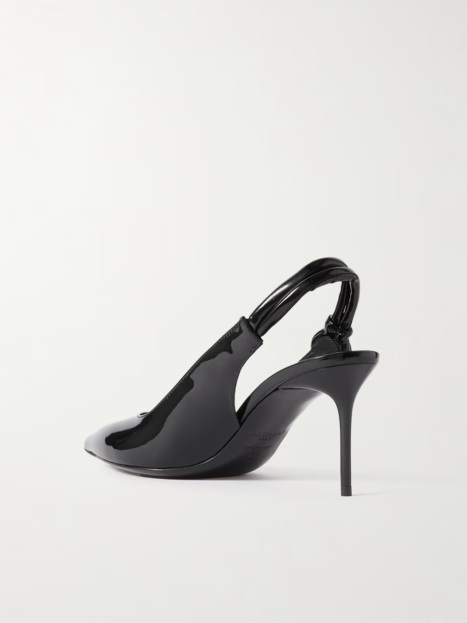 Alma embellished patent-leather slingback pumps Alma embellished patent-leather slingback pumps