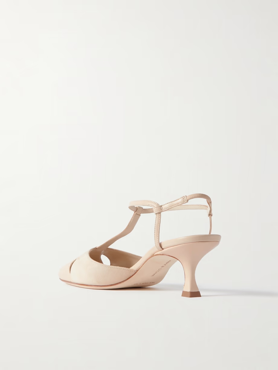 Turgimod 50 cutout leather and suede slingback pumps Turgimod 50 cutout leather and suede slingback pumps
