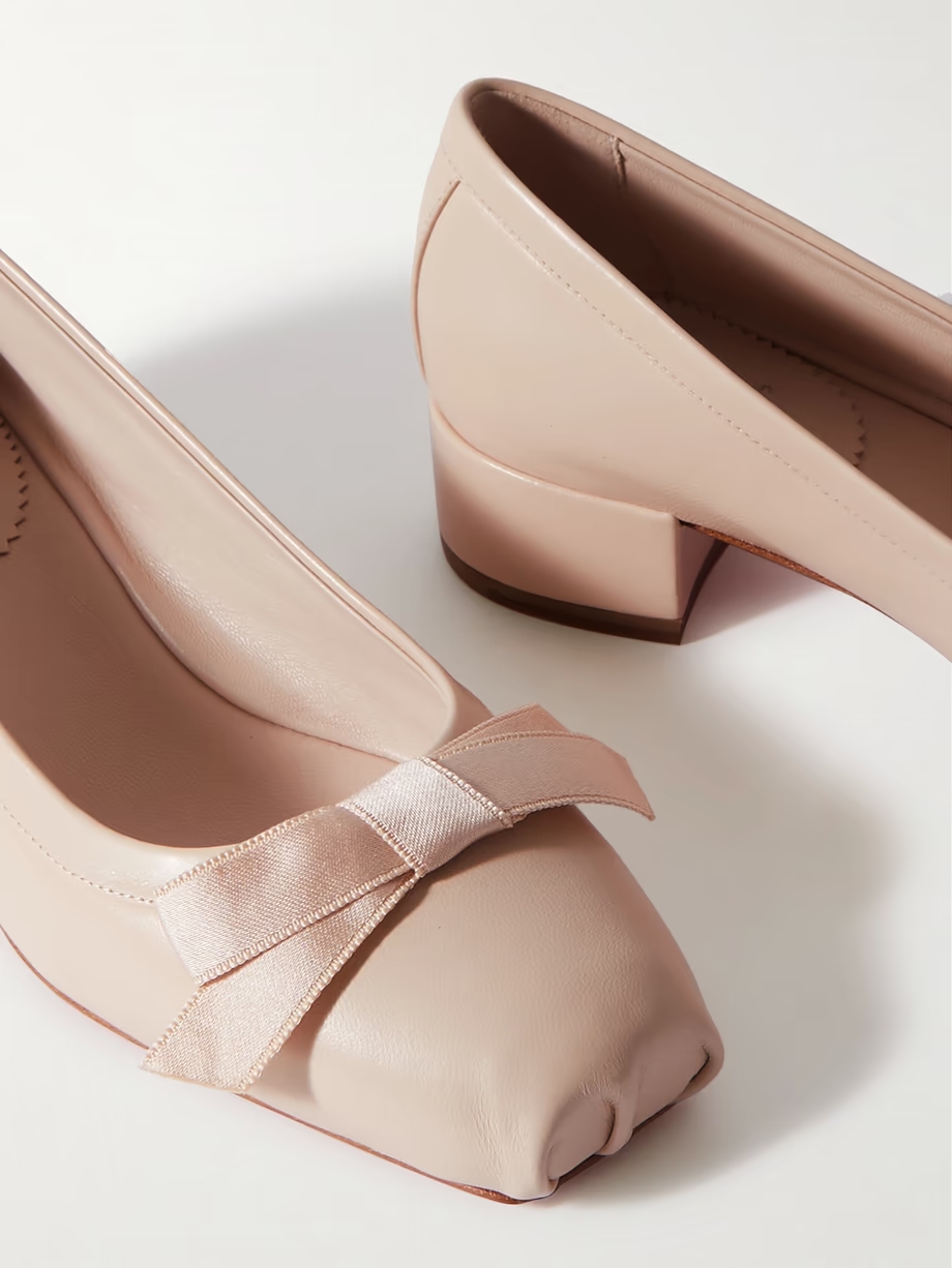 Mamaflirt 30 bow-embellished leather ballet pumps Mamaflirt 30 bow-embellished leather ballet pumps