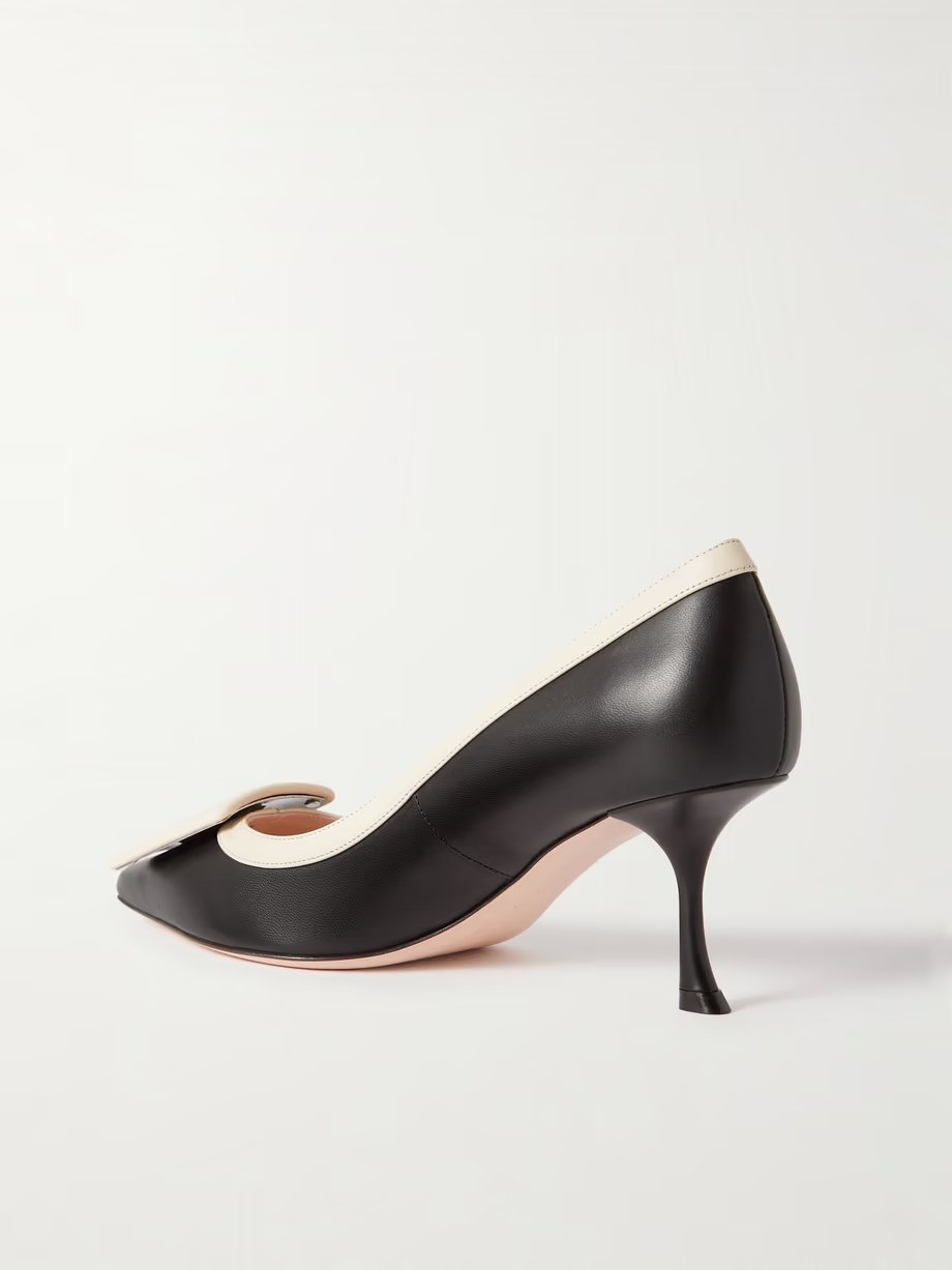Viv\' In The City buckled two-tone leather pumps Viv\' In The City buckled two-tone leather pumps