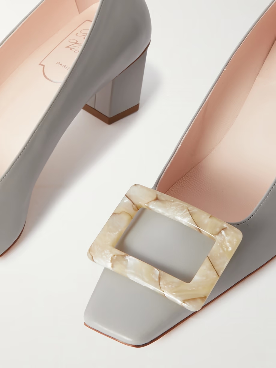 Belle Vivier buckled leather pumps Belle Vivier buckled leather pumps
