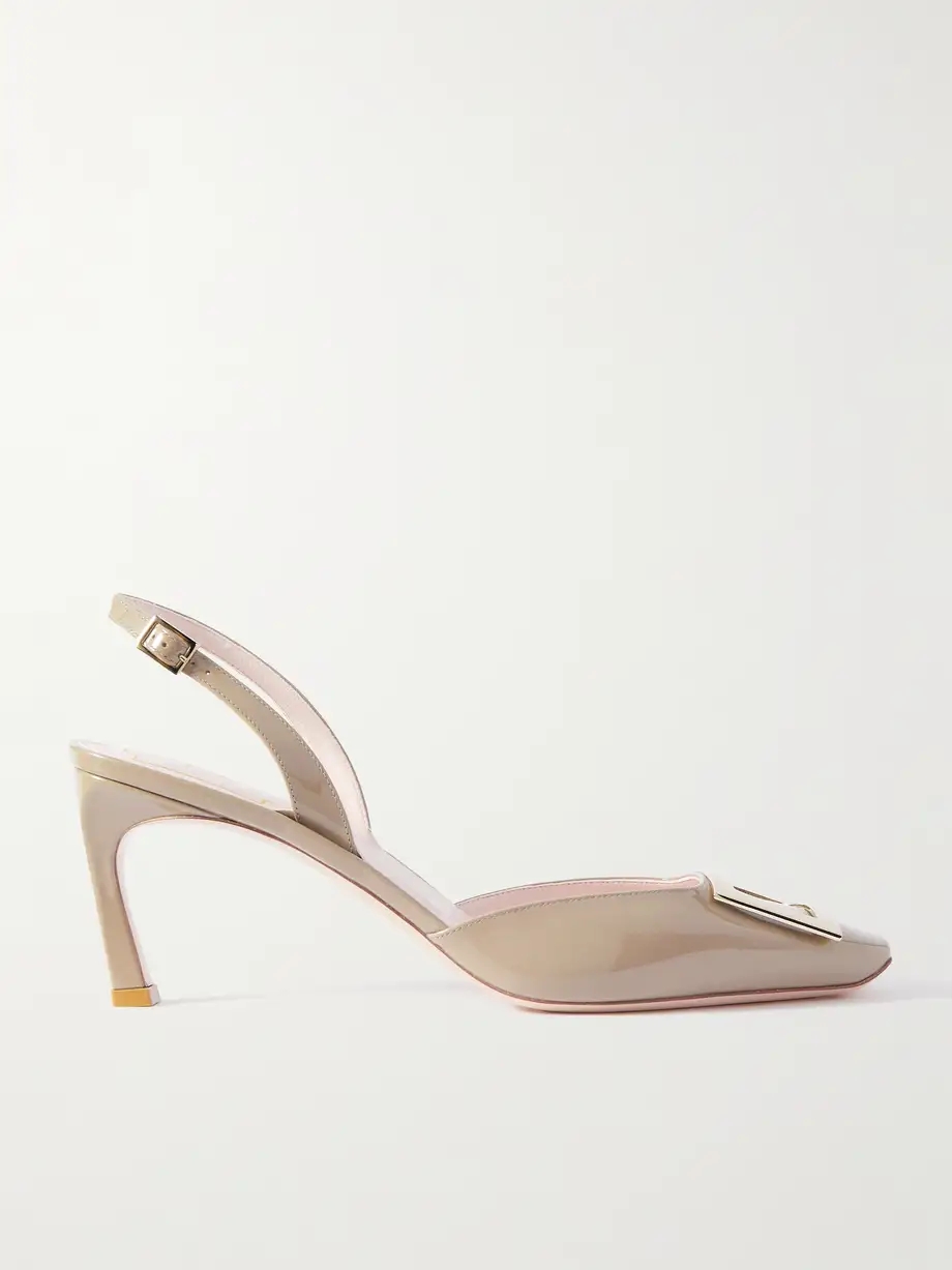 Trompette patent-leather slingback pumps Trompette patent-leather slingback pumps