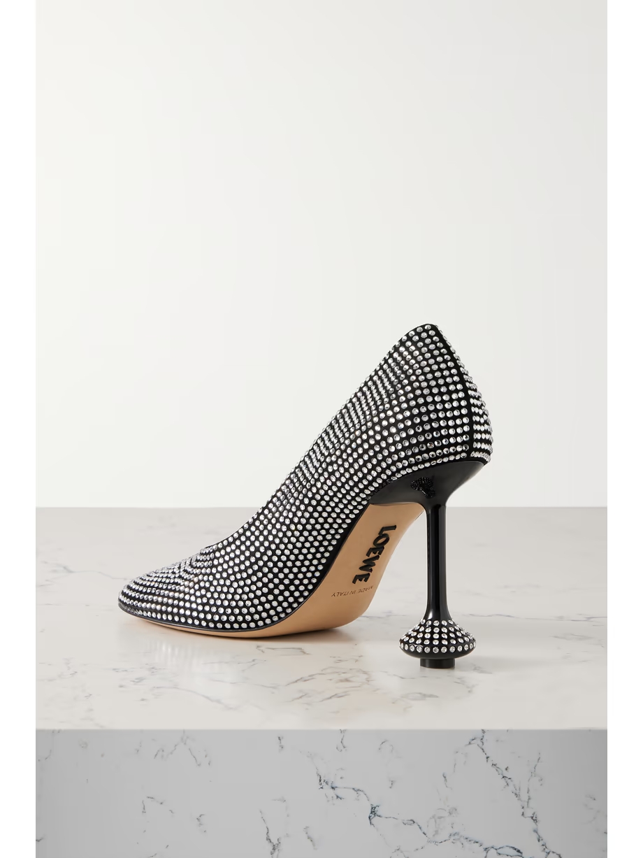 Toy crystal-embellished suede pumps Toy crystal-embellished suede pumps