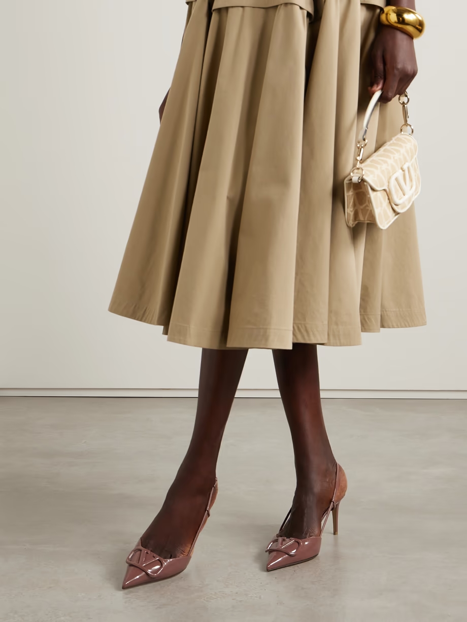 VLOGO patent-leather slingback pumps VLOGO patent-leather slingback pumps