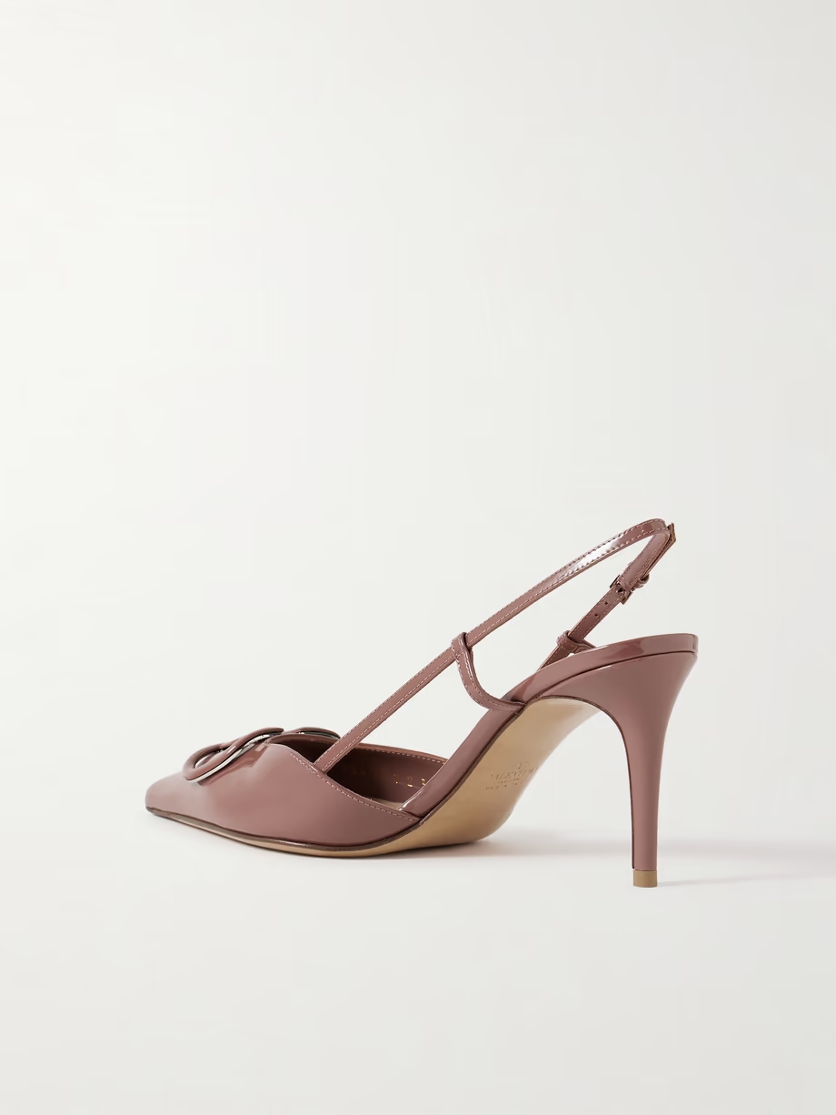 VLOGO patent-leather slingback pumps VLOGO patent-leather slingback pumps