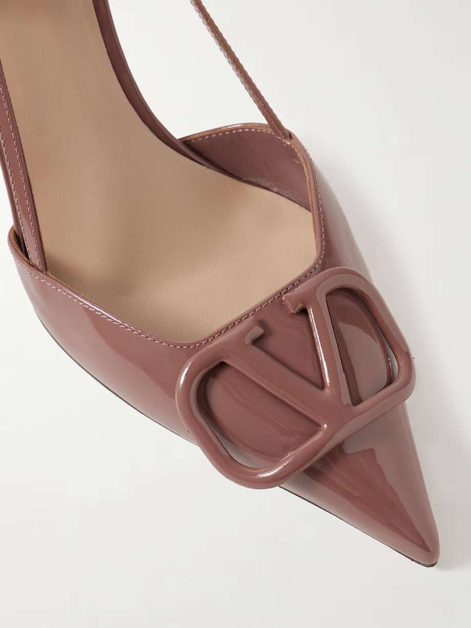 VLOGO patent-leather slingback pumps VLOGO patent-leather slingback pumps