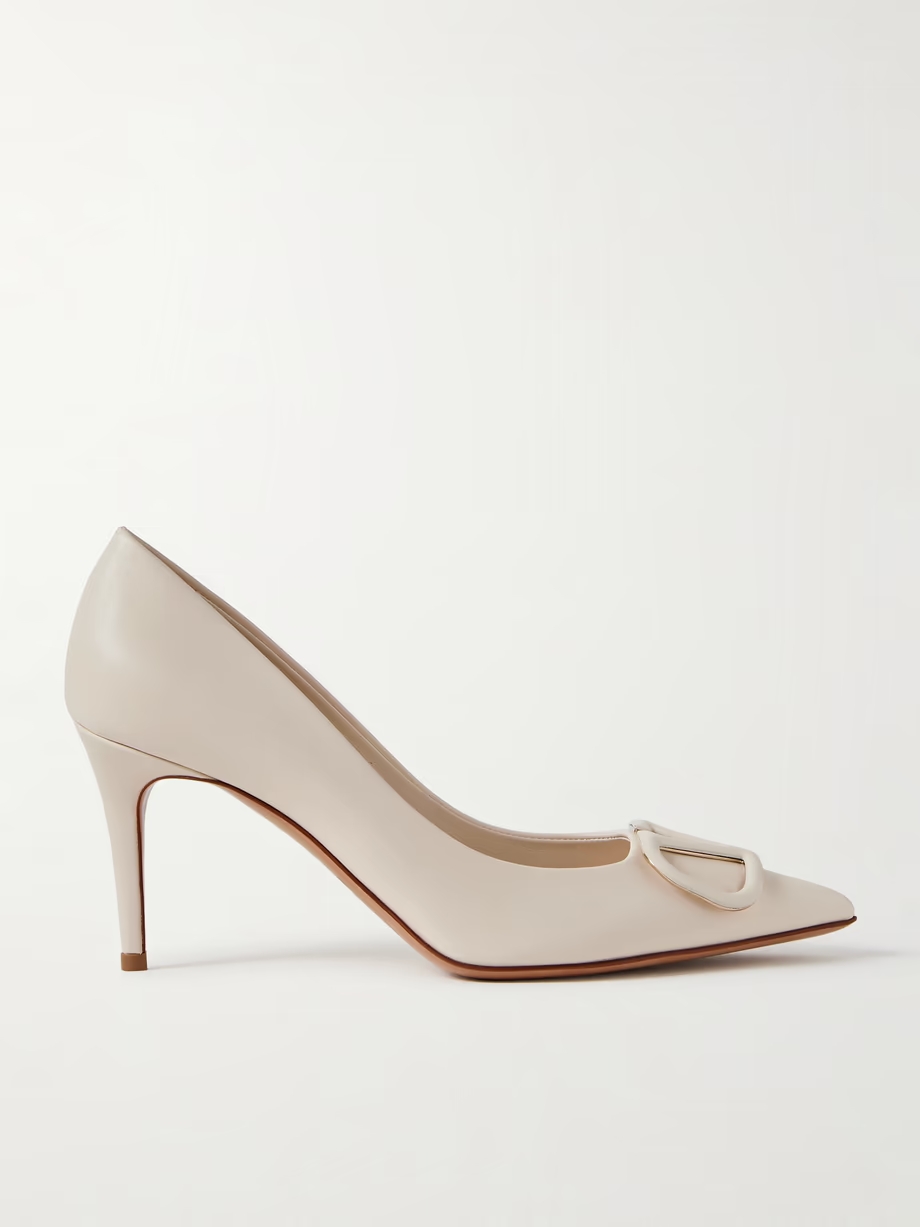 VLOGO 80 embellished leather pumps VLOGO 80 embellished leather pumps