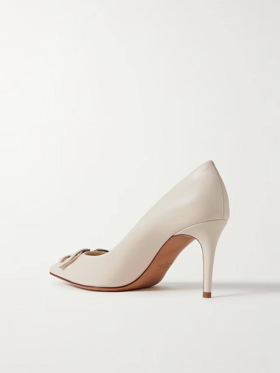 VLOGO 80 embellished leather pumps VLOGO 80 embellished leather pumps