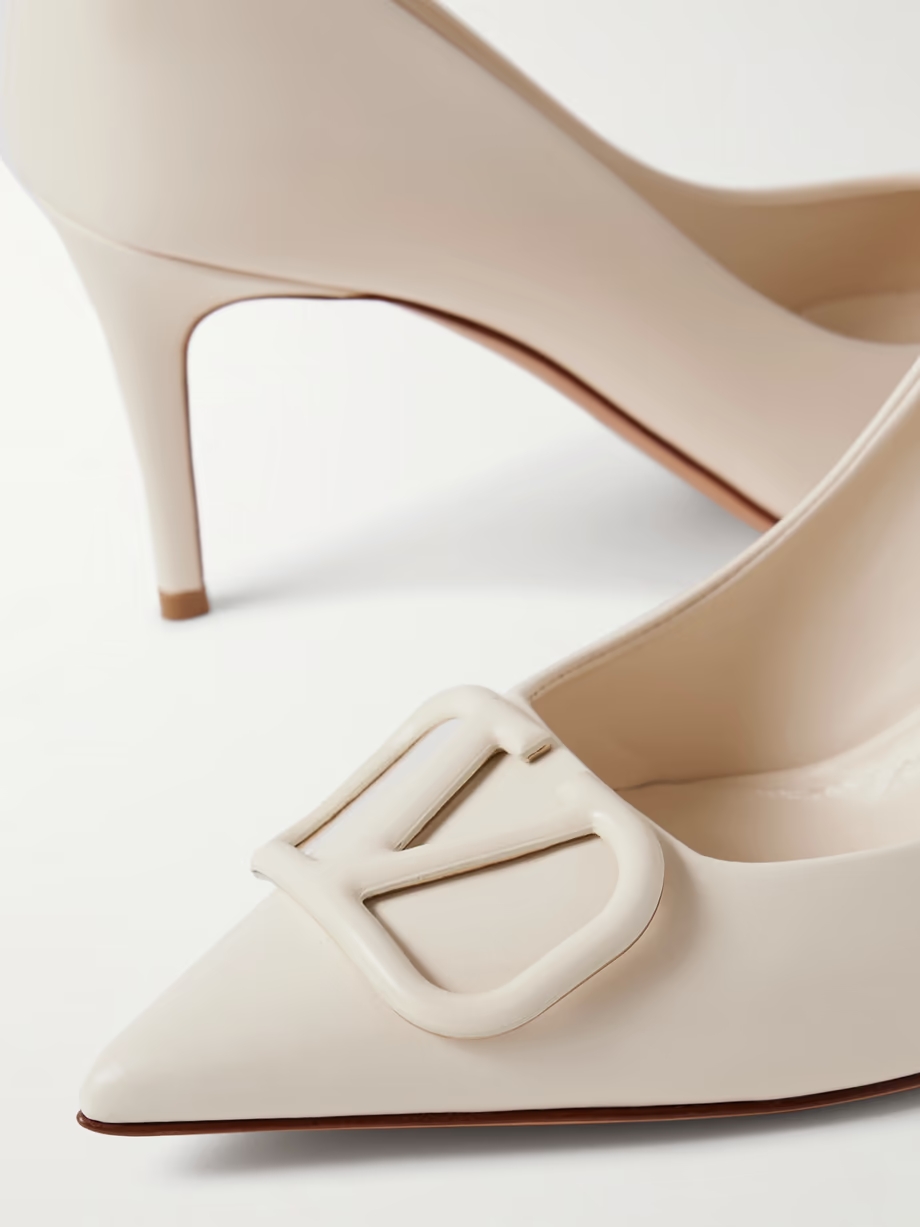 VLOGO 80 embellished leather pumps VLOGO 80 embellished leather pumps