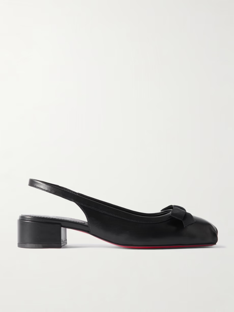Mamaflirt 30 bow-embellished leather slingback pumps Mamaflirt 30 bow-embellished leather slingback pumps