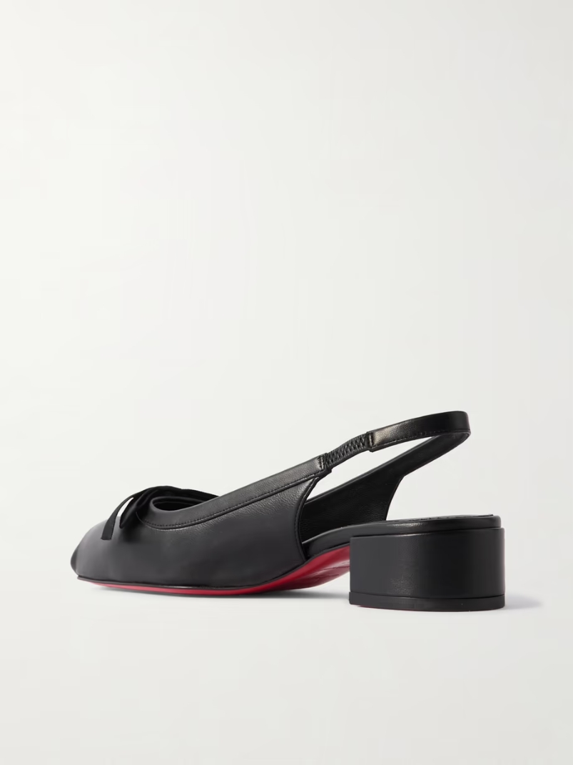 Mamaflirt 30 bow-embellished leather slingback pumps Mamaflirt 30 bow-embellished leather slingback pumps