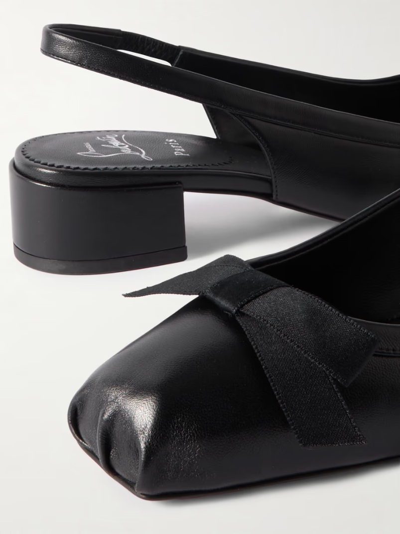 Mamaflirt 30 bow-embellished leather slingback pumps Mamaflirt 30 bow-embellished leather slingback pumps