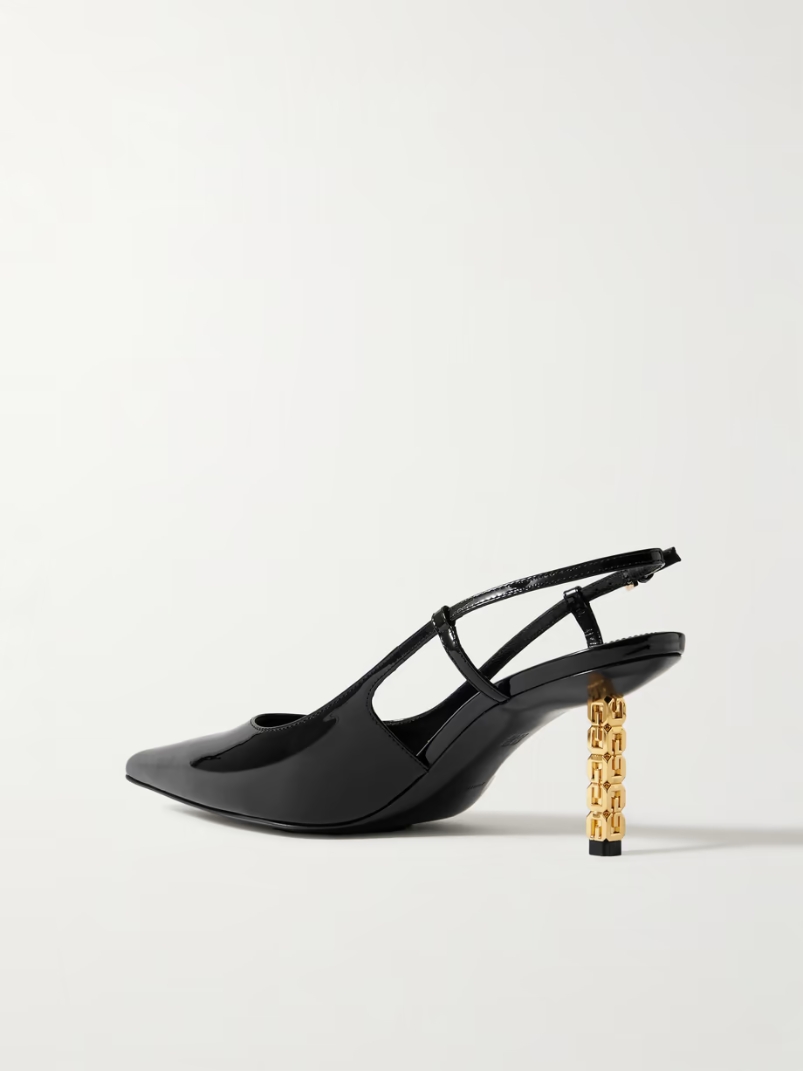 G Cube patent-leather slingback pumps G Cube patent-leather slingback pumps
