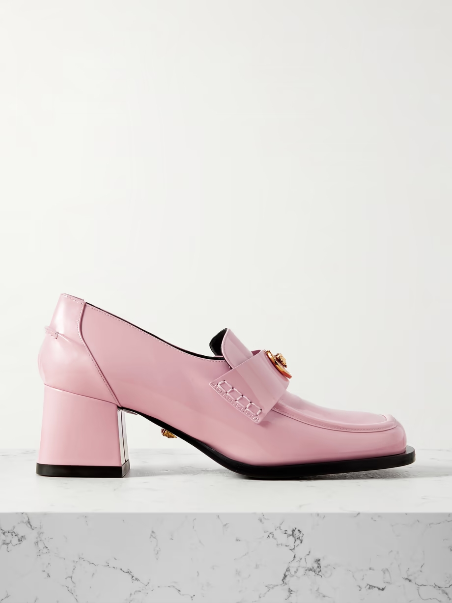 Alia embellished patent-leather loafers Alia embellished patent-leather loafers