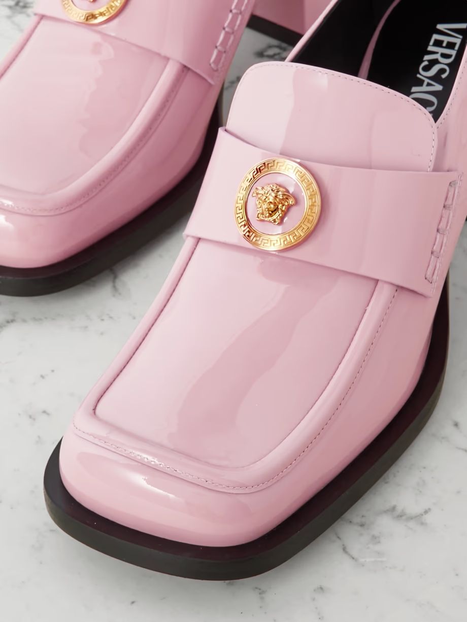 Alia embellished patent-leather loafers Alia embellished patent-leather loafers