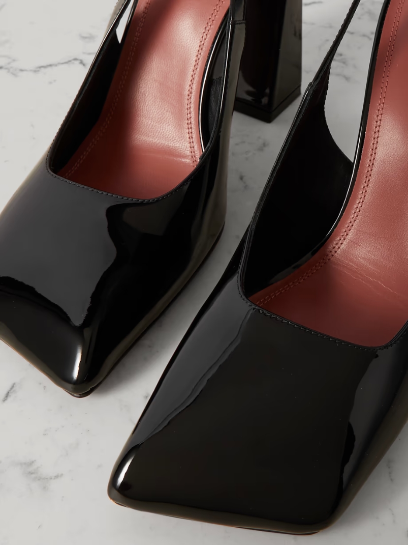 Charlotte patent-leather slingback pumps Charlotte patent-leather slingback pumps