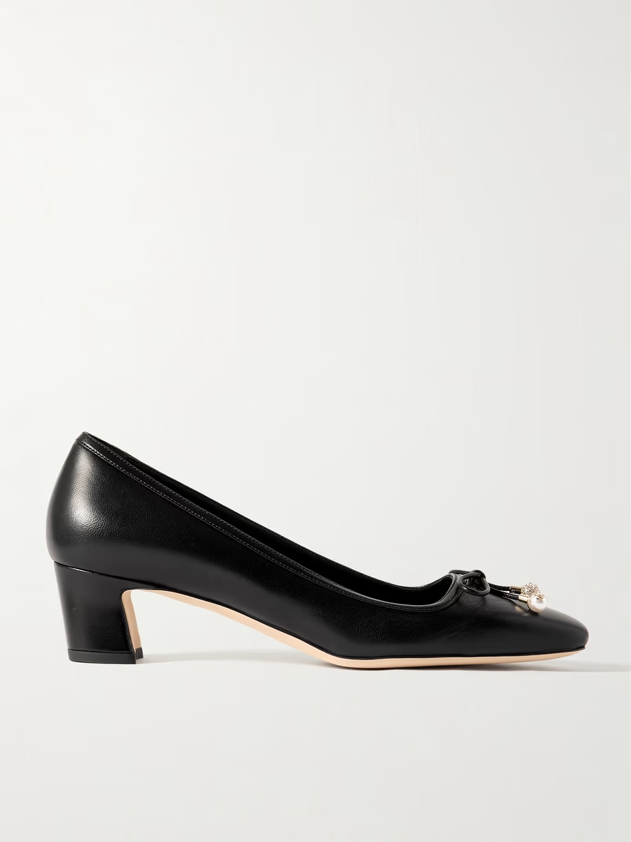Elme 45 embellished leather pumps Elme 45 embellished leather pumps