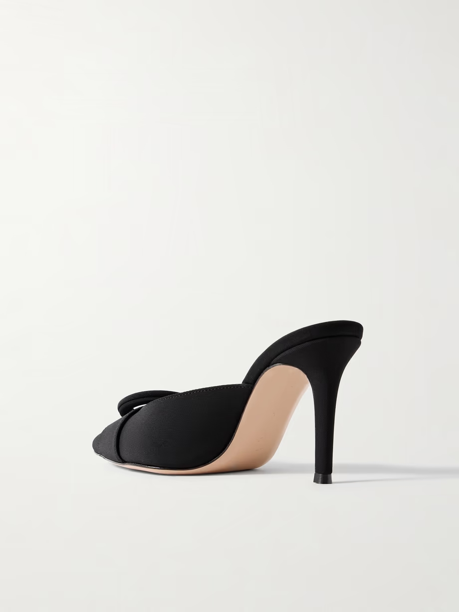 Osaka 85 buckle-embellished faille mules Osaka 85 buckle-embellished faille mules