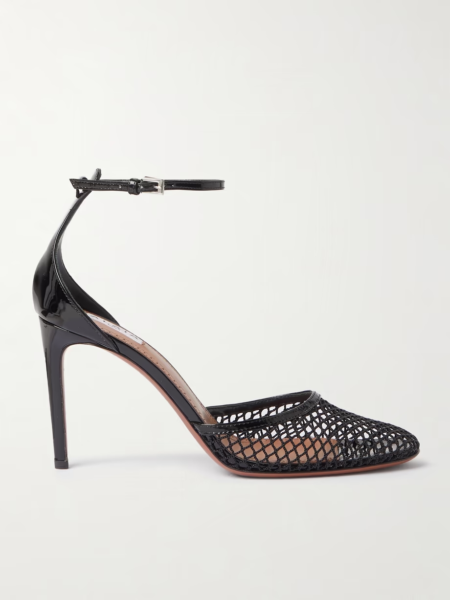90 fishnet and patent-leather pumps 90 fishnet and patent-leather pumps