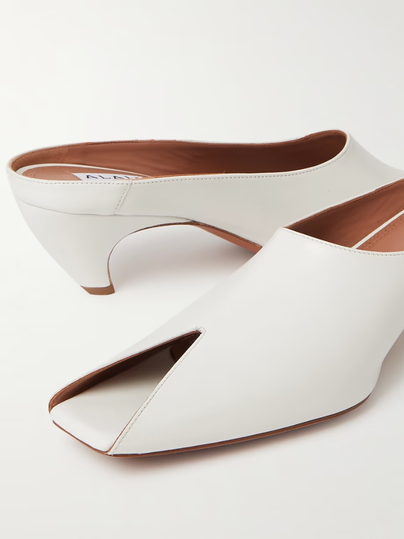 Leather mules Leather mules