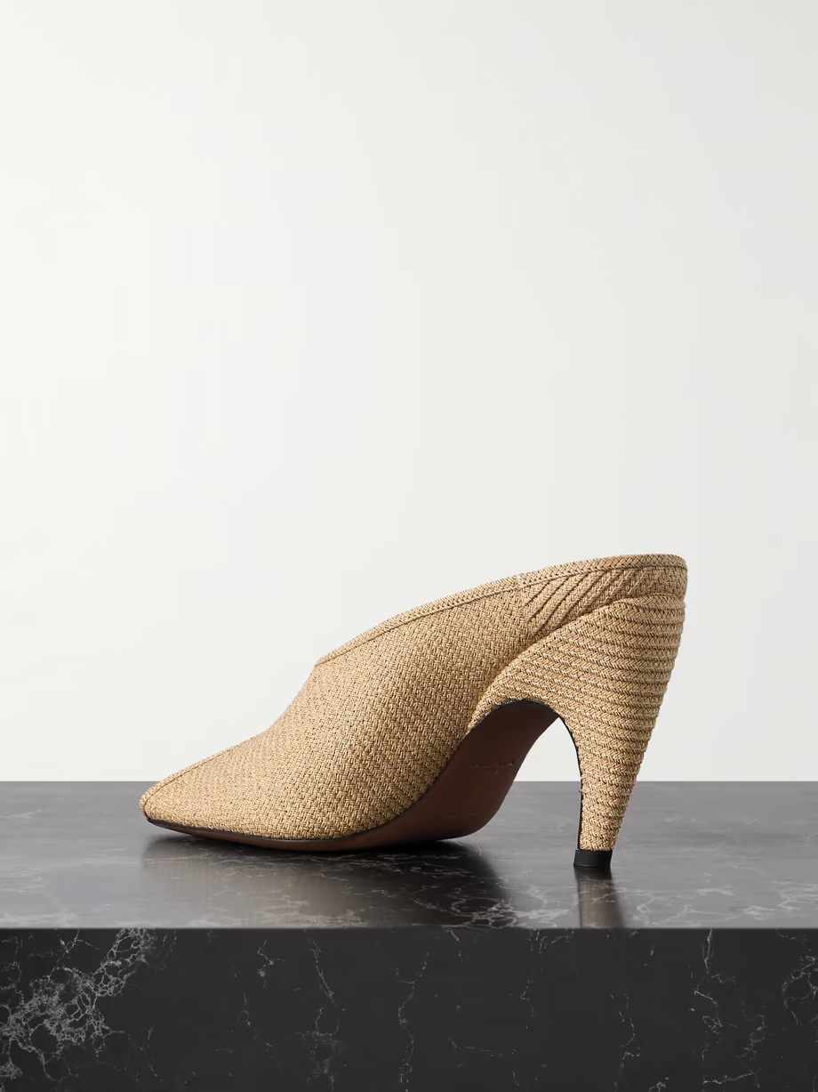 Spike woven raffia pumps Spike woven raffia pumps