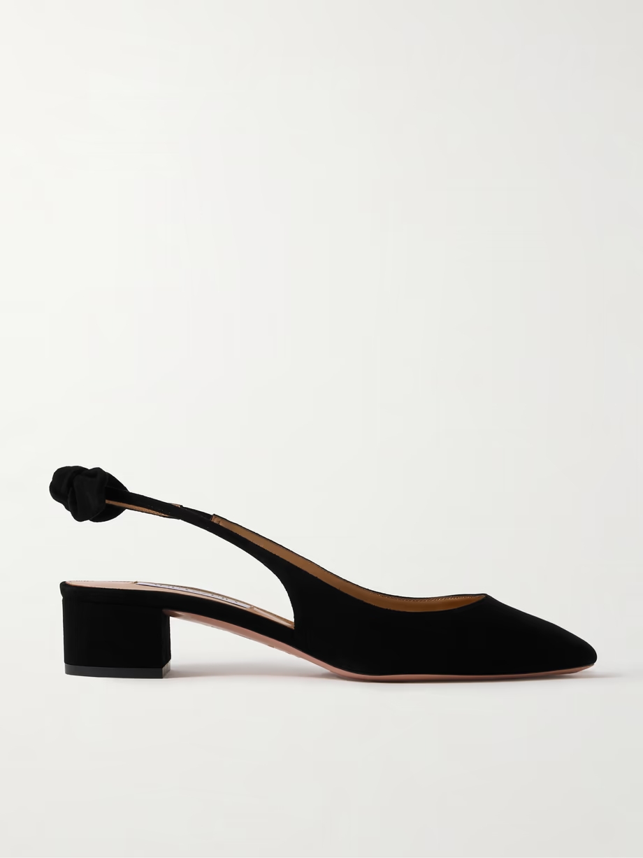Very Bow 35 suede slingback pumps Very Bow 35 suede slingback pumps