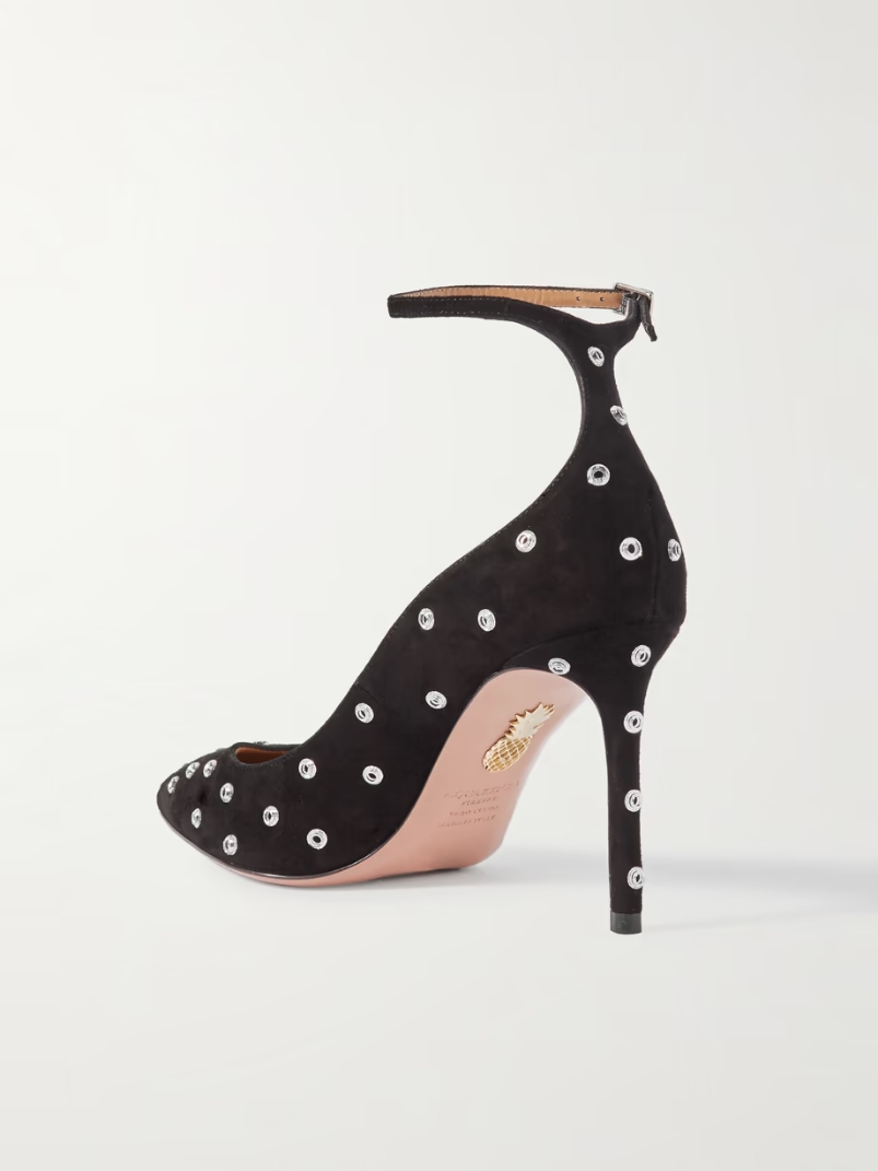 Love Affair 85 embellished suede pumps Love Affair 85 embellished suede pumps