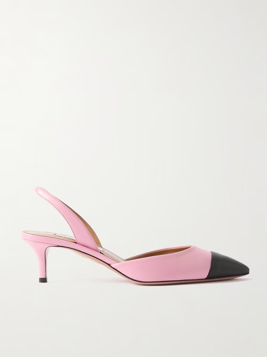 Milanese 50 leather slingback pumps Milanese 50 leather slingback pumps