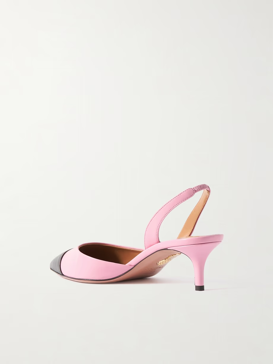 Milanese 50 leather slingback pumps Milanese 50 leather slingback pumps