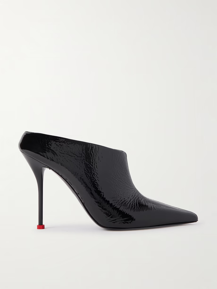 Patent-leather mules Patent-leather mules