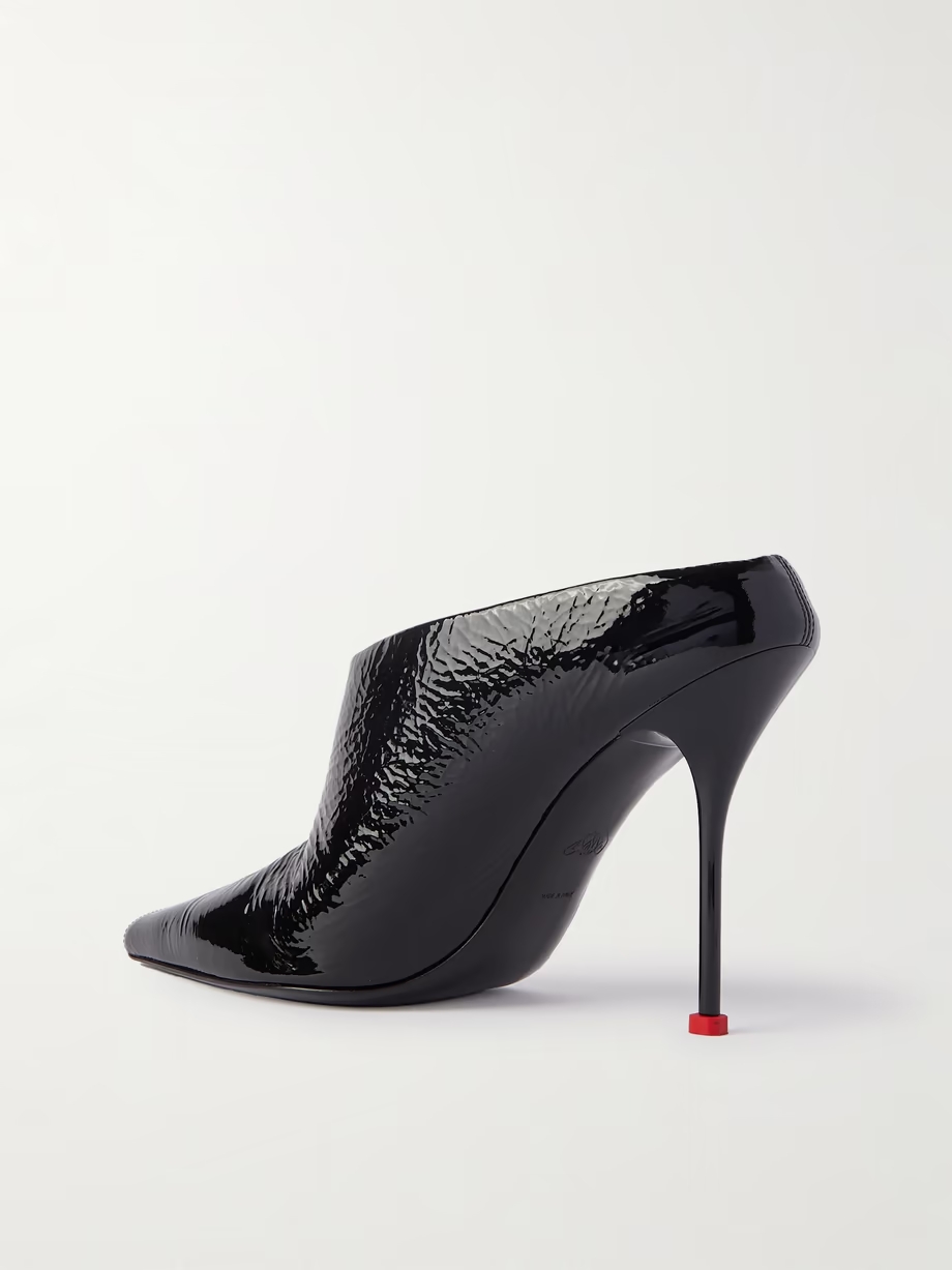 Patent-leather mules Patent-leather mules