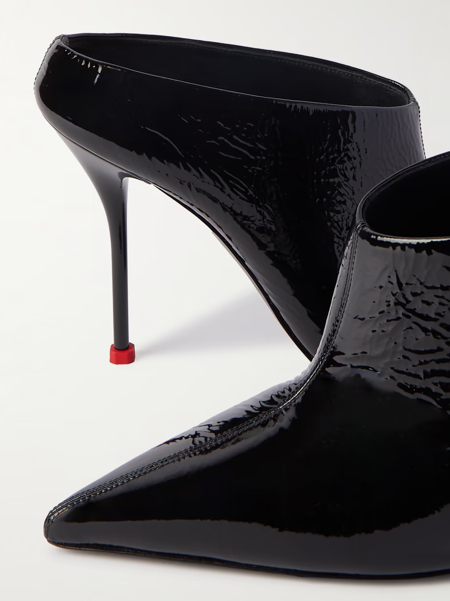 Patent-leather mules Patent-leather mules