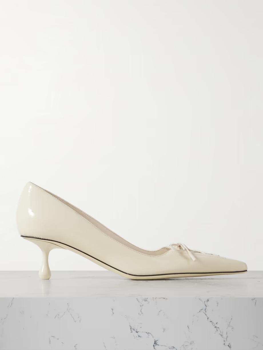 Scarlett 50 lace-up patent-leather pointed-toe pumps Scarlett 50 lace-up patent-leather pointed-toe pumps