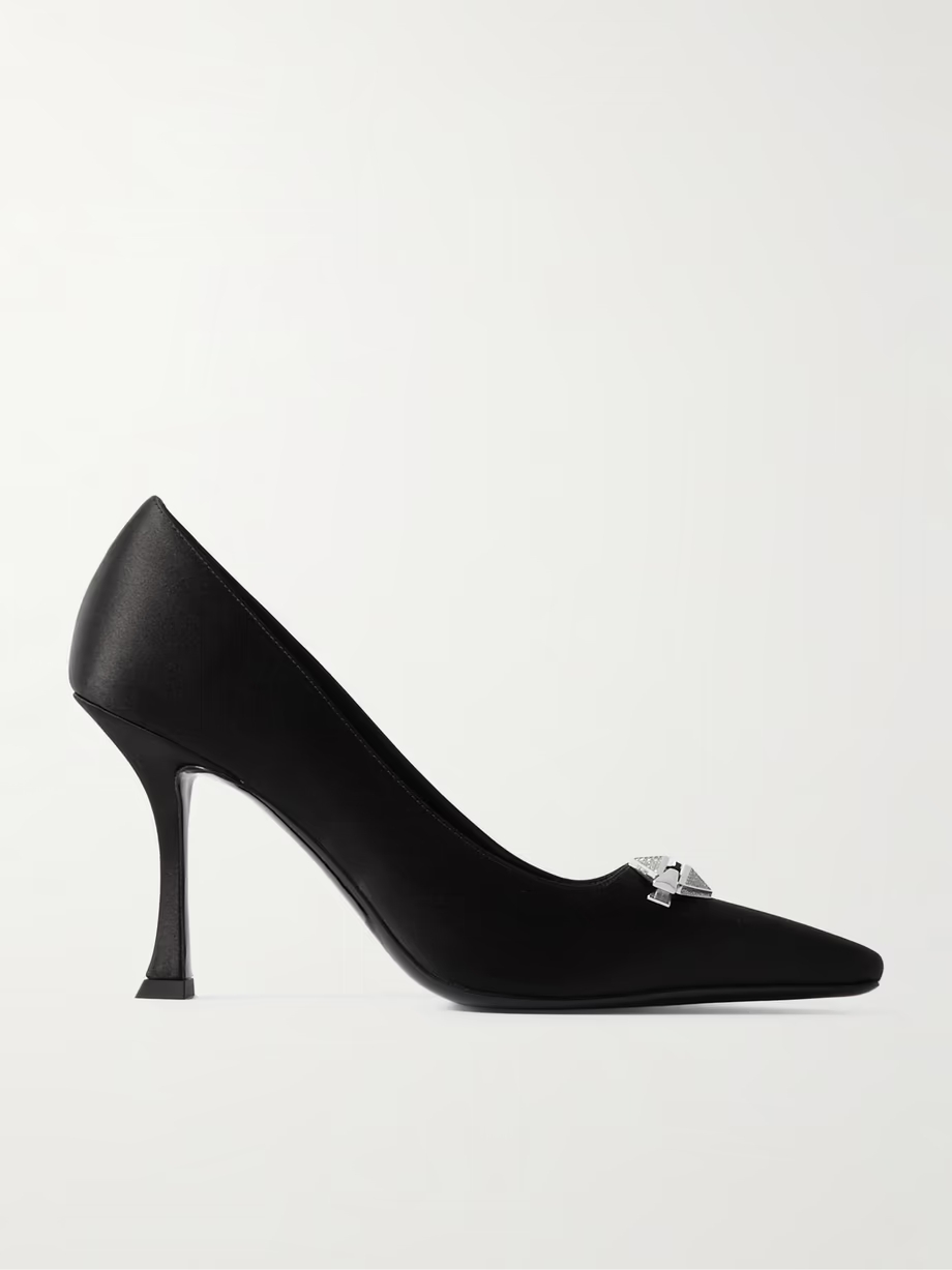 Ryker 90 embellished satin pumps Ryker 90 embellished satin pumps
