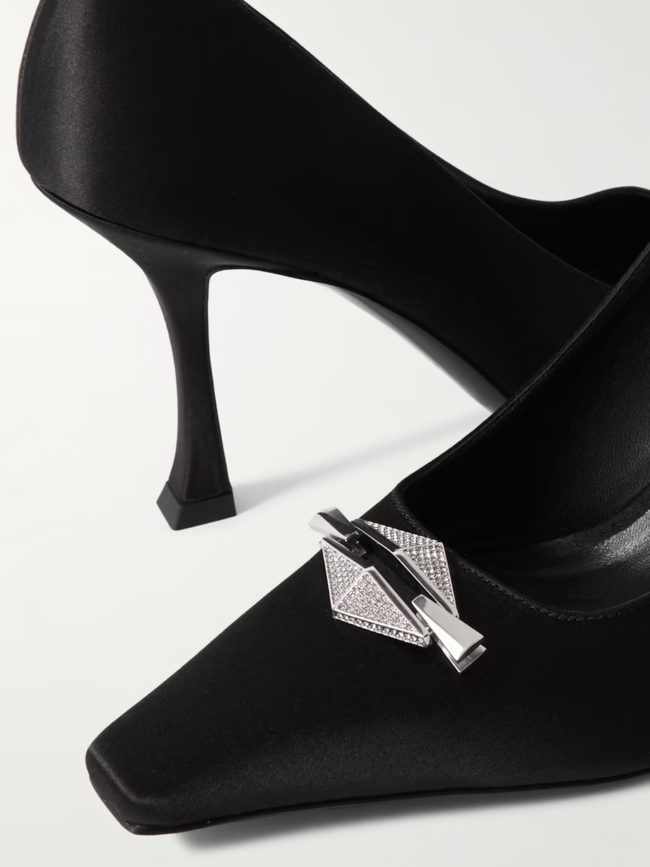 Ryker 90 embellished satin pumps Ryker 90 embellished satin pumps