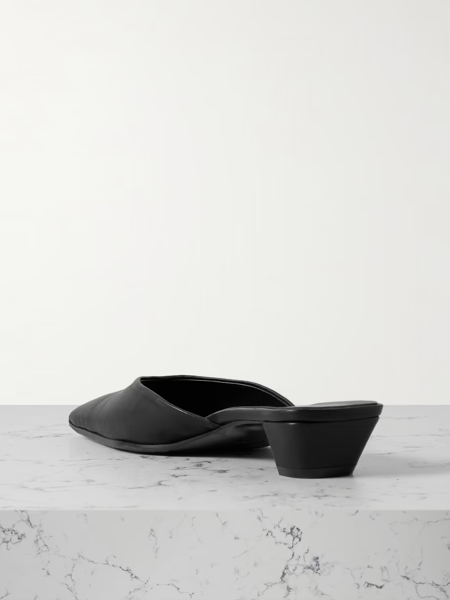 Leather mules Leather mules