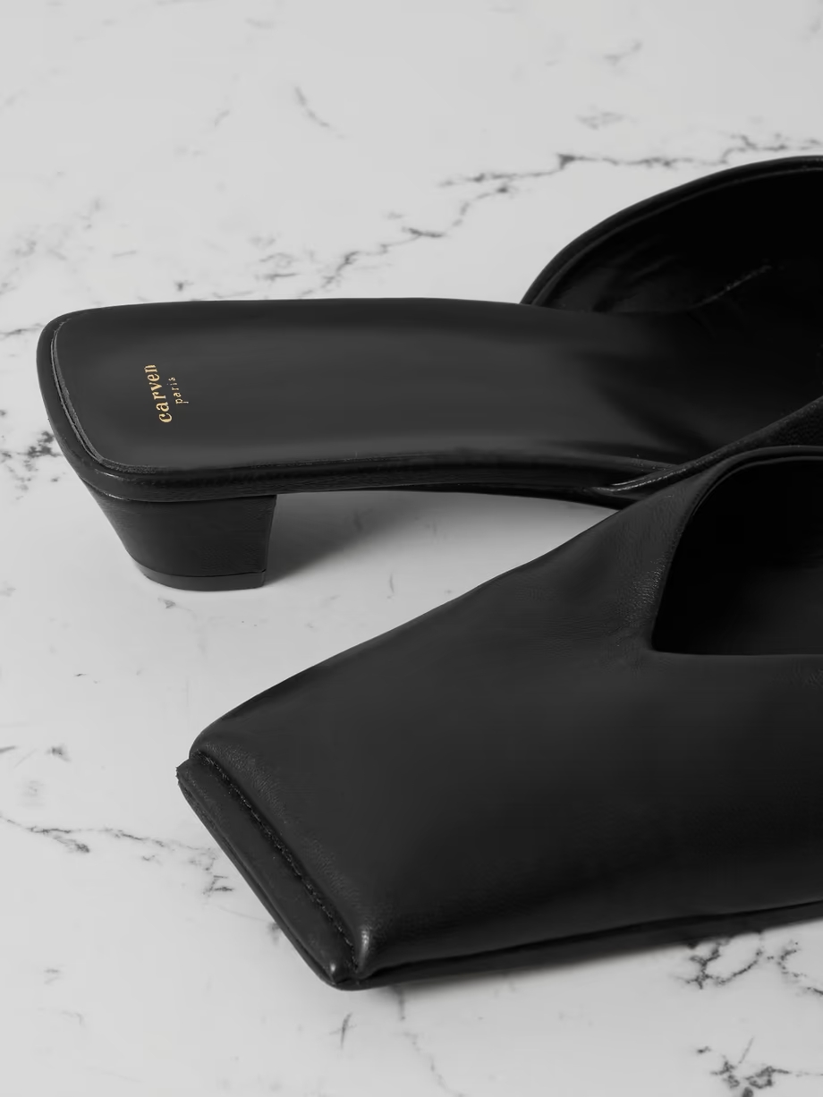 Leather mules Leather mules