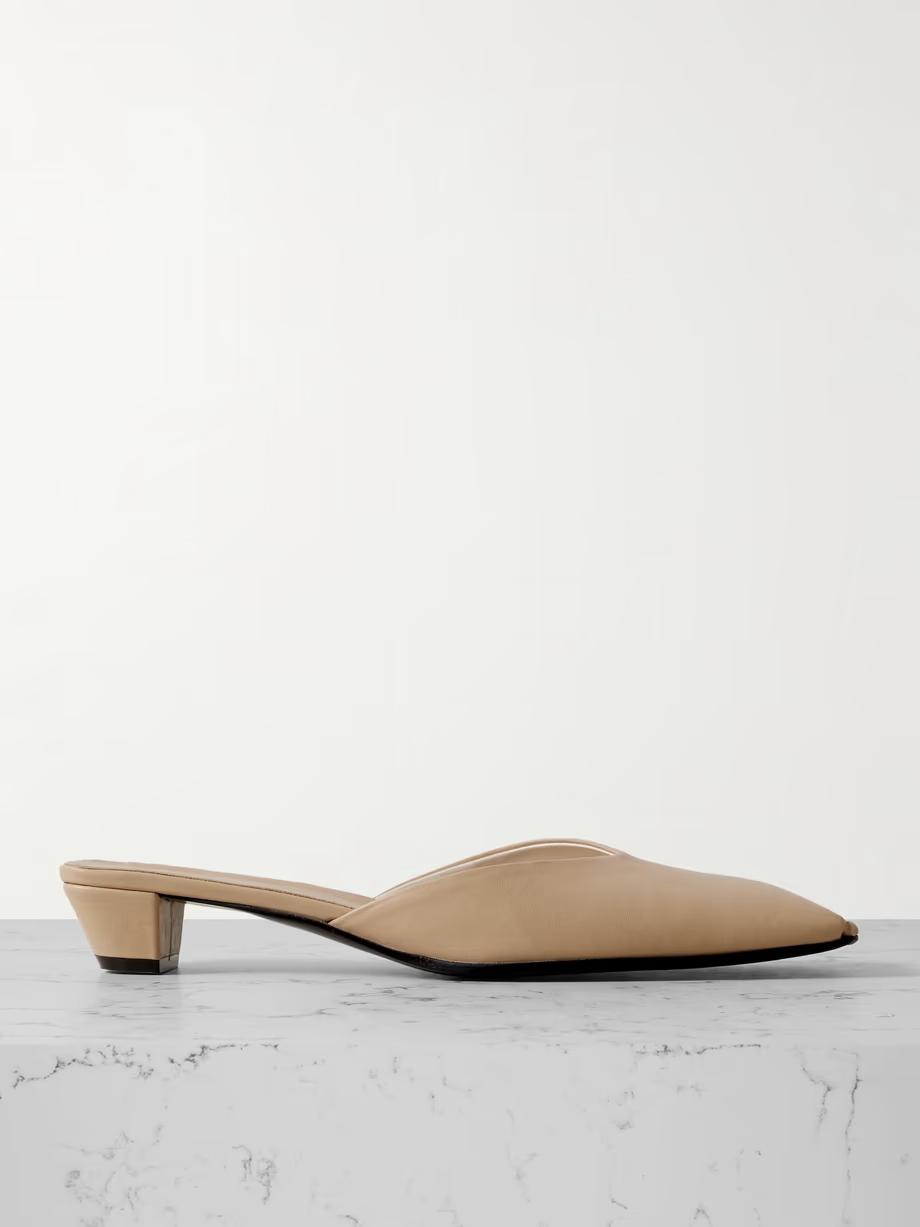 Leather mules Leather mules