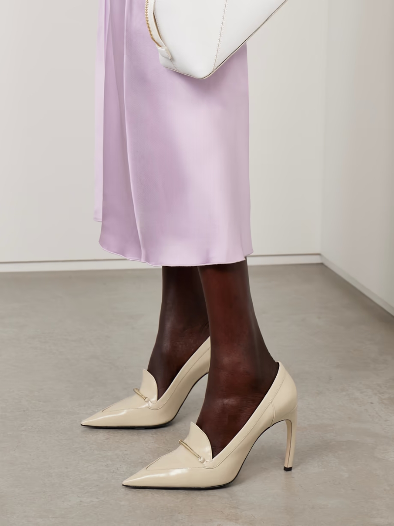 Embellished glossed-leather pumps Embellished glossed-leather pumps