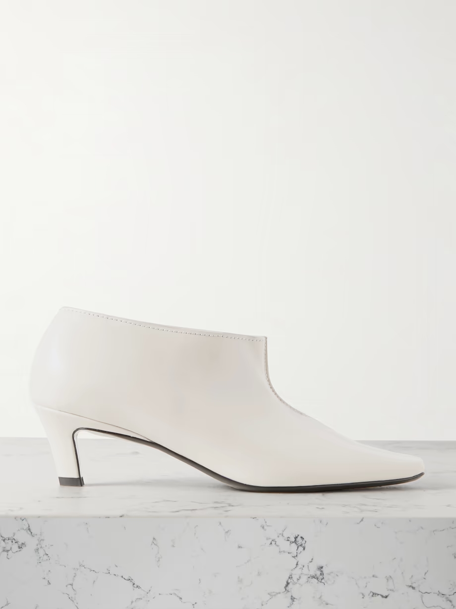 The Wide Shaft glossed-leather ankle boots The Wide Shaft glossed-leather ankle boots